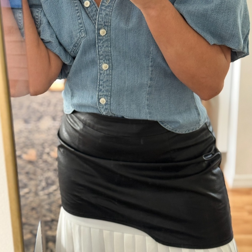 🛍️Elegant Black and White Layered Skirt - Picture 4 of 13